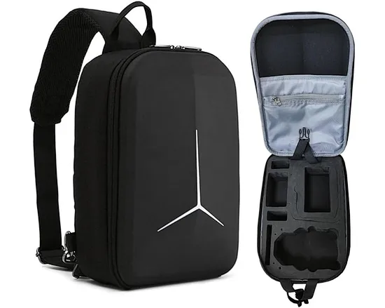 Specially designed case for Mini 4 Pro drone and accessories storage, compatible with RC-N2 or RC 2 remote control. Mini 4 Pro drone, battery, an original charging manager, remote control, Propellers, ND filters, charging cable or other small accessories.
